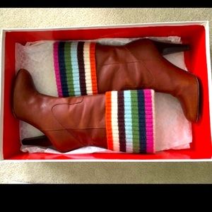 Coach Monika Cashmere Leather Boots - sz. 8